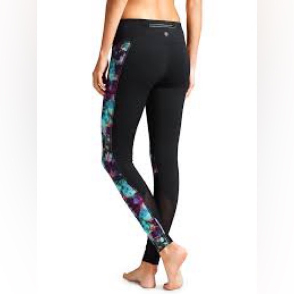 Athleta Floral Black‎ Ankle Leggings, Women’s Small